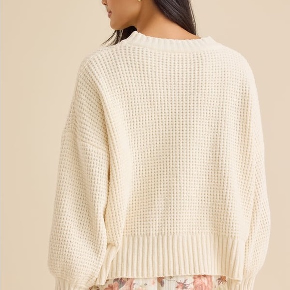 Altar'd State Cream Mock Neck Sweater - Picture 3 of 10